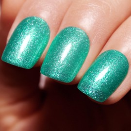 Imtiti Green Glitter Gel Nail Polish, UV LED Soak Off Shimmer Sparkle Gel Polish