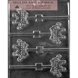 PRINCESS CROWN POPS Kids Chocolate candy mold with Copywrited molding Instructions