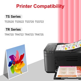 NVN PG-275XL CL-276XL Compatible for Canon 275 and 276 Ink Cartridges for Canon Ink 275 and 276 275XL 276XL Combo Pack Compatible for Canon TS3722 TR4700 TS3500 TR4722 TS3522 TS3700 Printer