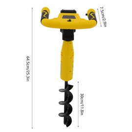 Cordless Electric Post Hole Digger - 20V Earth Auger Hole Digger with 2000mAh Battery & Charger, 550RPM Electric Hole Digging Machine for Digging, Planting, Fencing, Lightweight and Portable Design