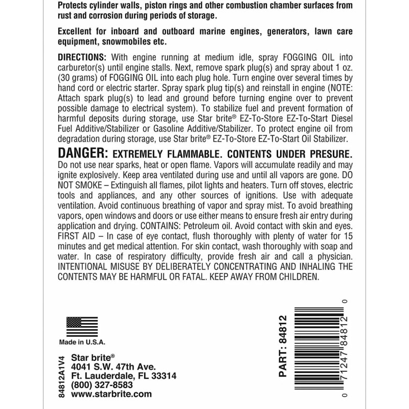 All Star STAR BRITE Fogging Oil - Professional Grade -