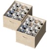 FHSQX 2 Pack Shoe Organizer for Closet,Foldable Shoe Organizer,Fits up