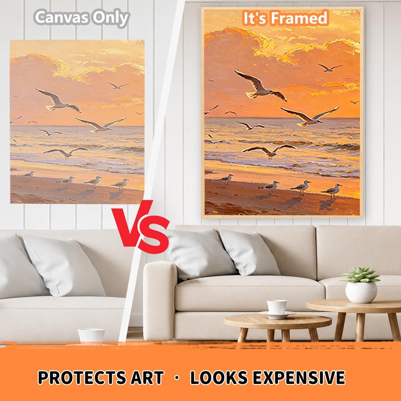 2 Pack 24 x 36 inch Floater Frame Canvas –Gallery