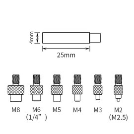 Heat-Set Insert Tip - Precision Tool for Installing Threaded Inserts into Plastic, Wood, and Metal, Compatible with Soldering Irons, Durable Steel Construction for 3D Printer Parts or Plastic Parts