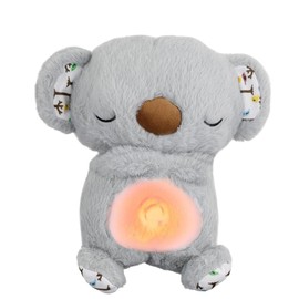 TaimeiMao Schlummer Otter Cuddly Toy with Breathing Movement and Music, Baby First Equipment Newborn, Snooze Koala with Heartbeat, Baby Toy 0 Months +, Baby Shower and Newborn Gift
