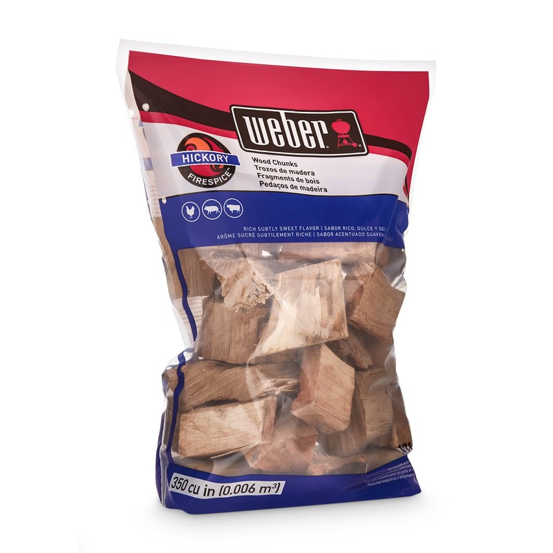 Weber Hickory Wood Chunks, for Grilling and Smoking, 4 lb.