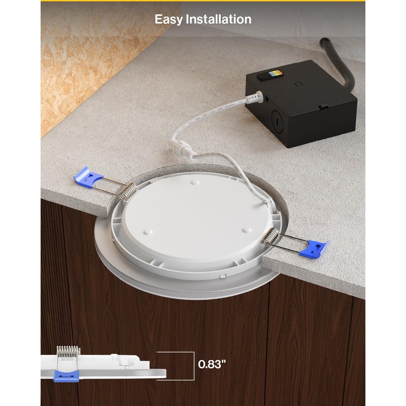 Sunco 6 Pack 6 Inch LED Recessed Light with Night