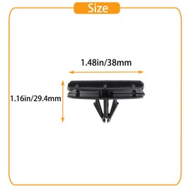 GUIHUAMIGA 60PCS Rivet Fender Flare Rocker Moulding Clip Bumper Shield Retainer Clip Compatible with Chrysler 68039280-AA Jeep Wrangler Liberty 10mm Hole