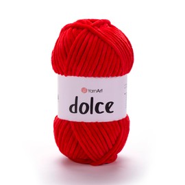 Dolce Yarn by Yarnart - Soft Chenille Velvet Super Bulky Yarn, 100g (3.53 oz), 131 Yards (748 ft), Perfect for Blanket, Amigurumi & Crochet