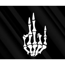 CRDesign Skeleton Shocker 8" Hand College Humor Funny Drift Import JDM Race Die-Cut Vinyl Decal/Sticker