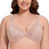 MELENECA Front Fastening Bras for Women Plus Size Underwire Unlined