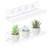 Sumerflos 2 Pack Window Shelves for Plants, Clear Acrylic Suction