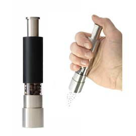 Black Pepper Grinder or Himalayan Salt Grinder, buy Set or Singles, Grind Gourmet Original Pump & Grind Pepper Grinder, Spice Grinder, Pepper Mill, Modern Push Button Salt And Pepper Grinders