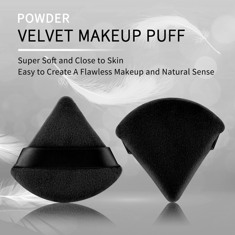 2 Pcs EVAOUXIU Triangle Powder Puff for Face Powder, Soft