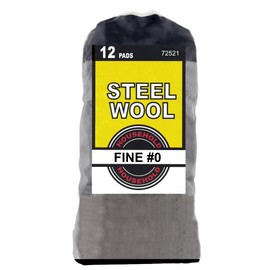 Wideskall Household Steel Wool 12 Pads, Fine Grade #0 (1 Bag Contain 12 Pads)