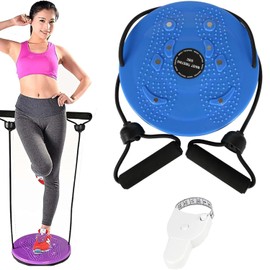 Songholee Lovely Waist Sculptor, Exercise Twister Machine, Adjustable Twist Board with Handles, for Body Shaping, Magnetic Twisting Disc (Blue)