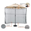 Classic Accessories Water-Resistant 68 Inch Universal Patio Umbrella Shade Screen,