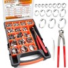 360Pcs 16 Sizes 304 Stainless Steel Stepless Single Ear Hose