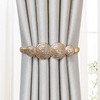 Uoocg Pack of 2 Leaf Shape Tiebacks for Curtains, Gold