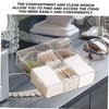 Ciieeo Acrylic Cotton Pad Holder with Clear Lid Multi Compartment