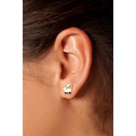 925 Sterling Silver Children's Easter Stud Earrings (Lambs)