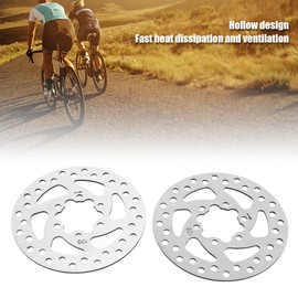 Socobeta 2 x Bicycle Brake Discs 120 mm Mountain Bike Brake Disc Steel Bicycle Replacement Brake Disc with Screws for MTB Mountain Road Bike BMX