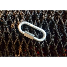 Trickle Net Screw Gate Rope Ring - 8mm Horse Safe Carabiner Clip - No Snap Hook - Easy & Safe Hay Net Fastening - Strong Metal Connector Slow Feeders – Extends Your Net Life