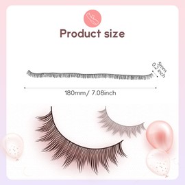 Colcolo Pack of 10 Girls Dolls Curly False Eyelashes for Doll Eyes DIY Making - Black Eyelashes, 5 mm