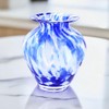 Blue Rose Polish Pottery Cobalt and Opal Glass Vase