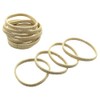 Blonde Large Flat Hair Elastics, Renewable Bamboo, Pack of 12