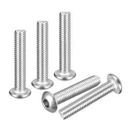 DTGN M4-0.7x22mm ボタンヘッドキャップボルト60個入り ロードバイク マウンテンバイク 自動車 オートバイに最適 304ステンレススチール 白華処理仕上げ 六角ドライブファスナー