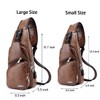 Seoky Rop Leather Sling Bag for Men Travel Shoulder Crossbody