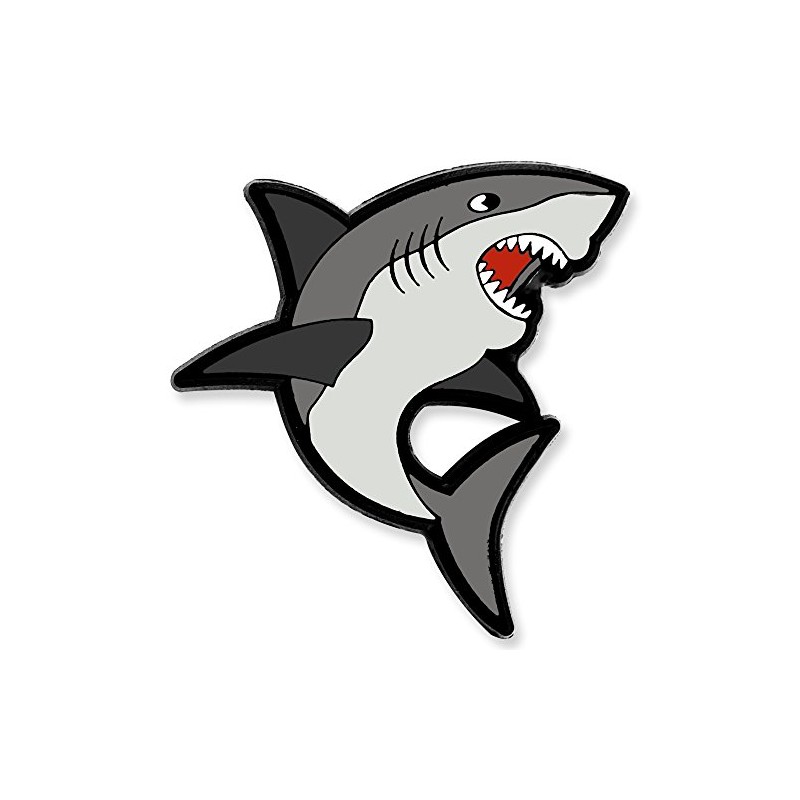 PinMart's Shark Ocean Animal Enamel Lapel Pin – 1 Piece
