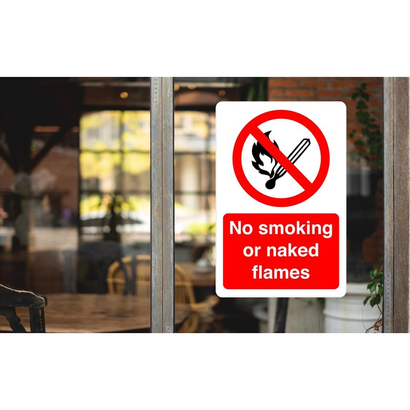 Safety First Display LTD No smoking or naked flames sign