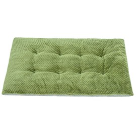 WONDER MIRACLE Fuzzy Deluxe Pet Beds, Super Plush Dog or Cat Beds Ideal for Dog Crates, Machine Wash & Dryer Friendly (23" x 35", L-Olive Green)