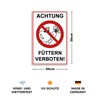 Strobo Achtung Füttern verboten ! Sign, 20 x 30 cm,