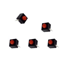 5 Pcs Latching Push Button Switches DC 30V 1A Self Lock Push Button Switches 2 Pin Terminal Mini on off Switches for Torch Flashlight Light Lamp