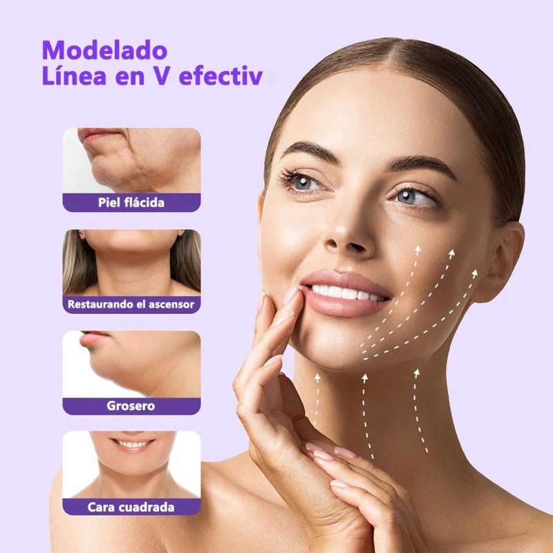 Mentonera Facial Reductora Papada Arruga Cachete Moldea 2pk