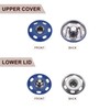 sourcing map 5 Set Sew-on Snap Buttons 19mm Metal Snap