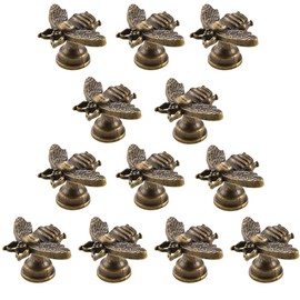 12 Pcs Cabinets Knobs,Vintage Gold Bee Shape Knobs Pull Handle,Decorative Dresser Drawer Pull Handle, Antique Dresser Knobs for Door Cabinet Drawer Home Furniture Handle
