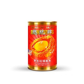 President Brand Greenlike Wild Abalone Canned 10 Pieces Instant Abalone 野生即食鲍鱼罐头 10 头 红烧