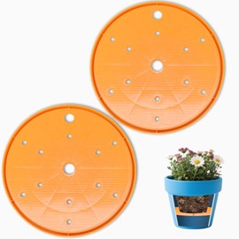 Ansonation 2-Pack 10-Inch Round Planter Insert,Planter Inserts for Large Pots with Drainage Holes Fillers to Use Less Potting Soil Accessories for Gardening Indoor or Outdoor Use
