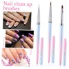 Baluue 3pcs Nail Art Brush Nail Drawing Pens for Manicure