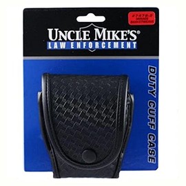 Uncle Mike's Mirage Basketweave Duty Single Snap Close Cuff Case, Black