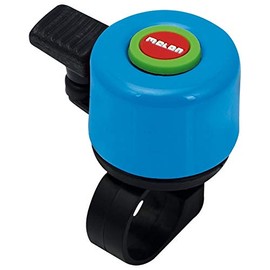 Melon Bellino Mini Bell Bicycle Bell 35 mm Bell Design Loud Handlebar Attachment 22.2 mm MBE Design Rainbow Blue