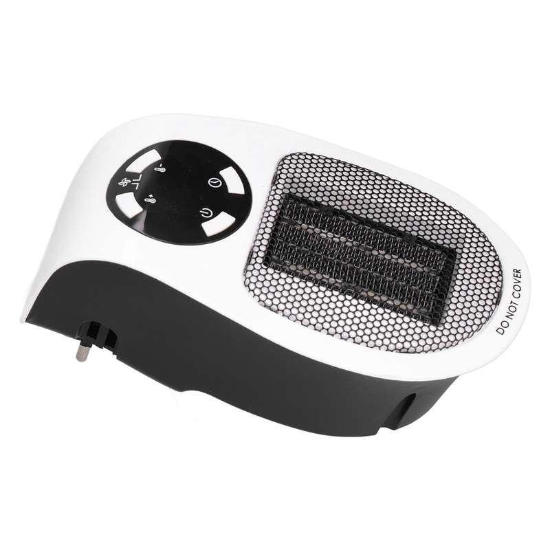 500W Black and White Mini Electric Heater Portable Wall Mounted