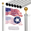 NELXINJO 25FT Sectional Flag Pole Kit, Heavy Duty Aluminum Outdoor