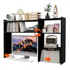 Desktop Bookshelf, 43”Adjustable Office Desktop Organizer Shelf, Countertop Storage Hutch