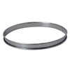 De Buyer Stainless Steel Round Tart Ring with Perforated Rounded-Off