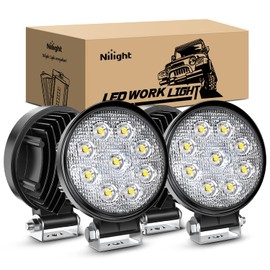 Nilight LED Pods 4Pcs 4.5Inch 42W 4200LM Round Spot Light Off Road Lights Fog Lights Off Road Driving Lights Roof LED Light Bar Work Light for Motorcycles ATV UTV SUV Truck Boat
